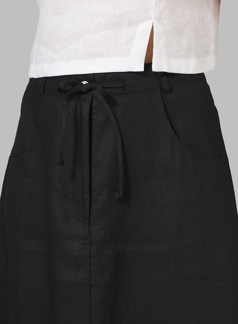 Linen High Rise Long Skirt