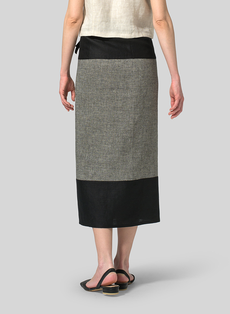 Linen Perfect Patch Sarong Skirt