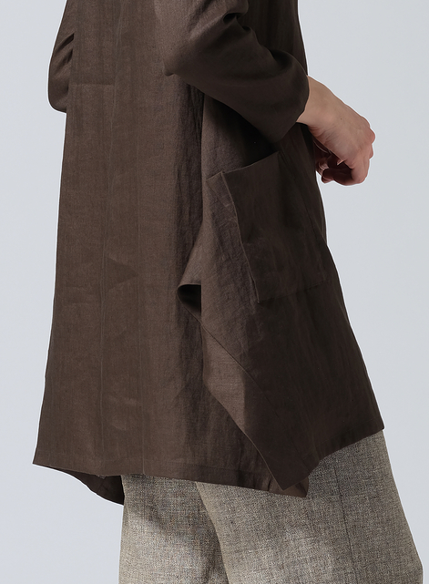 Linen Long Sleeve Poncho Top