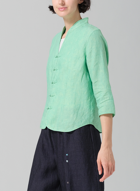 Linen Classic Chinese Button Jacket