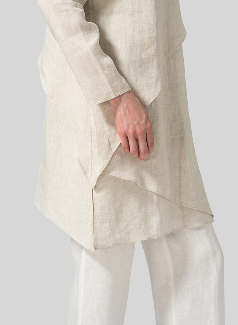 Linen Layering V-neck Tunic