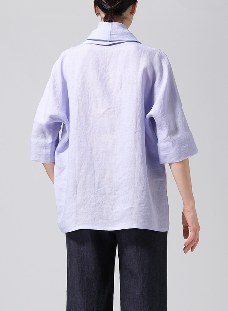Linen Cowl Neck Top