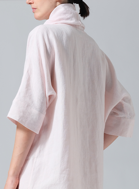 Linen Cowl Neck Top