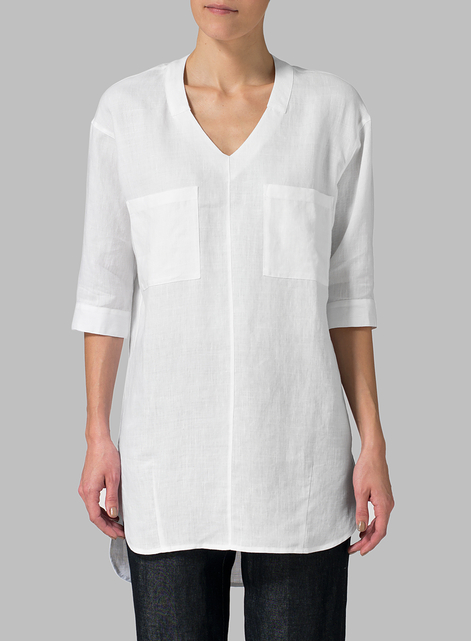 Linen Drop-shoulder Tunics
