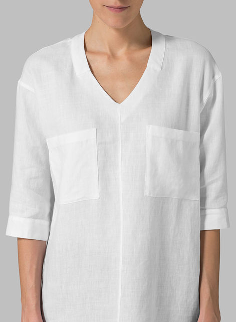 Linen Drop-shoulder Tunics