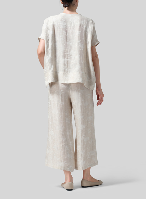 Linen Wide S/Sleeve Blouse