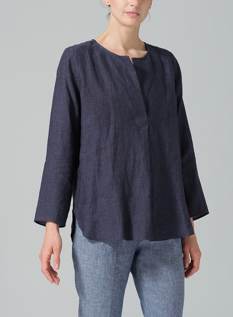 Linen L/S Relaxed Fit Blouse
