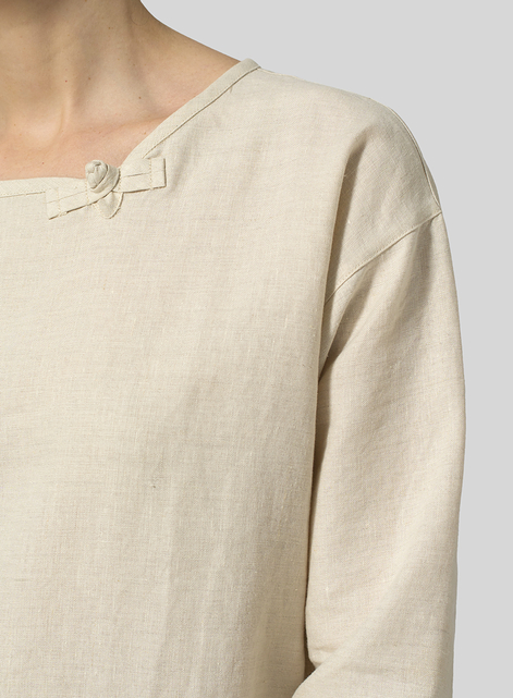 Linen Scoop Neck Tunic