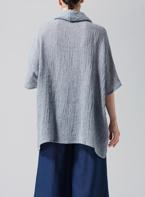 Gauze  Linen Turtleneck Tunic