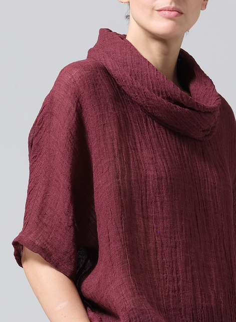 Gauze  Linen Turtleneck Tunic