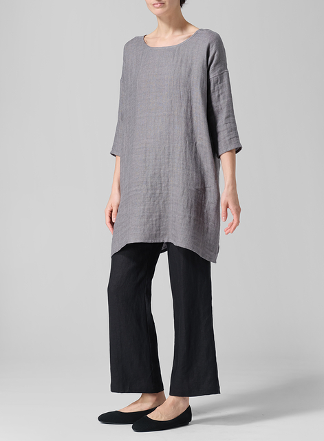 Linen Double Woven Oversized Top