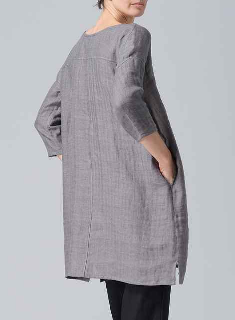 Linen Double Woven Oversized Top