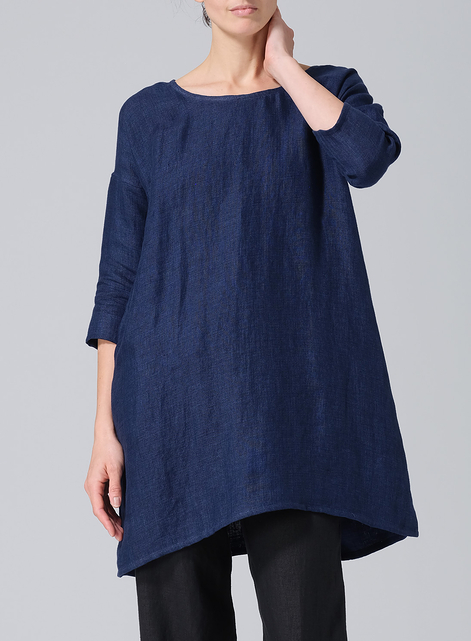 Linen Double Woven Oversized Top