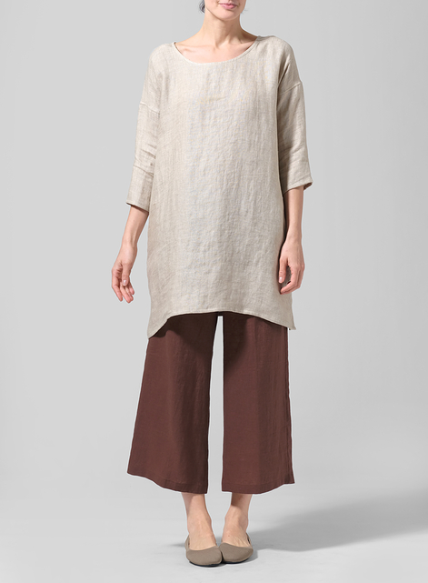 Linen Double Woven Oversized Top