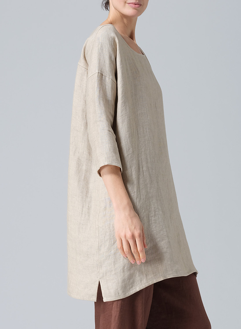 Linen Double Woven Oversized Top