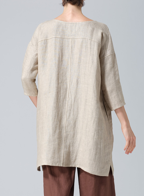 Linen Double Woven Oversized Top