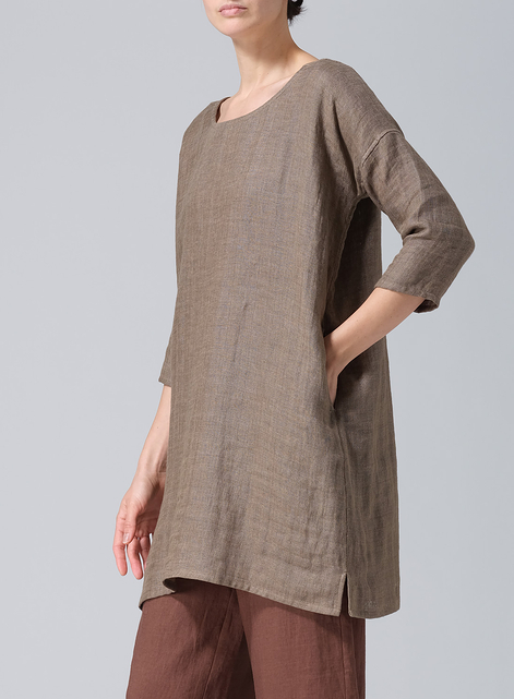 Linen Double Woven Oversized Top