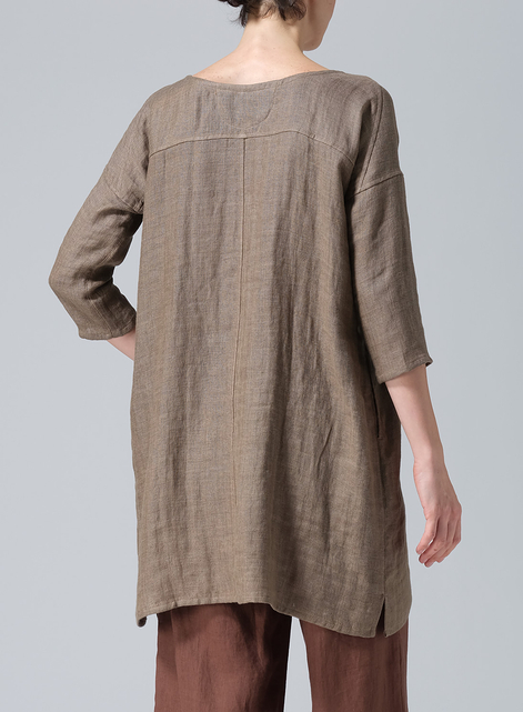 Linen Double Woven Oversized Top