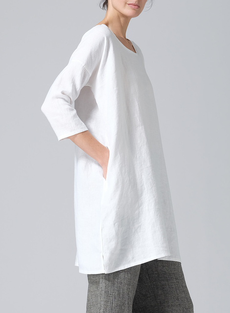 Heavy Linen Oversized Top