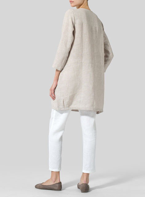 Linen Button Loop Balloon Tunic