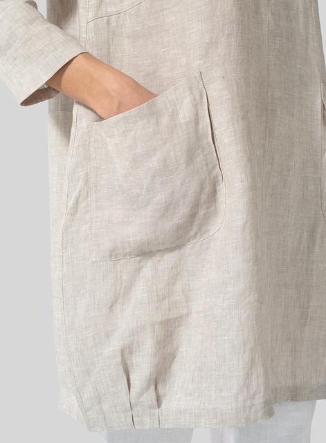 Linen Button Loop Balloon Tunic