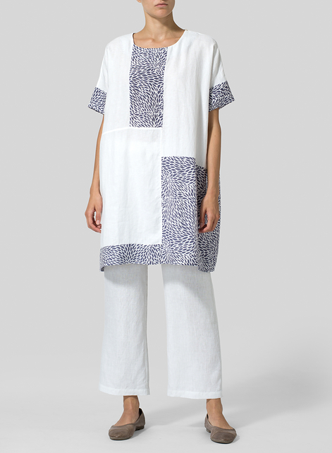Linen Oversize Patchwork Tunic