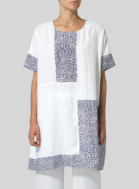 Linen Oversize Patchwork Tunic