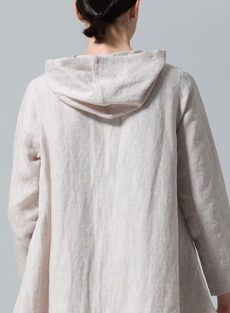 Linen Hooded Shirt
