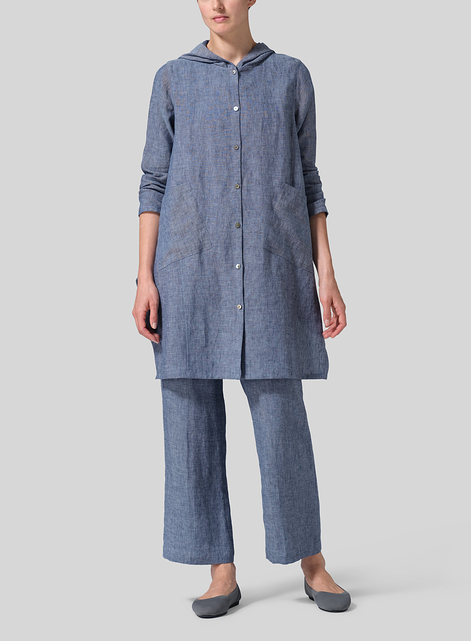Linen Hooded Shirt