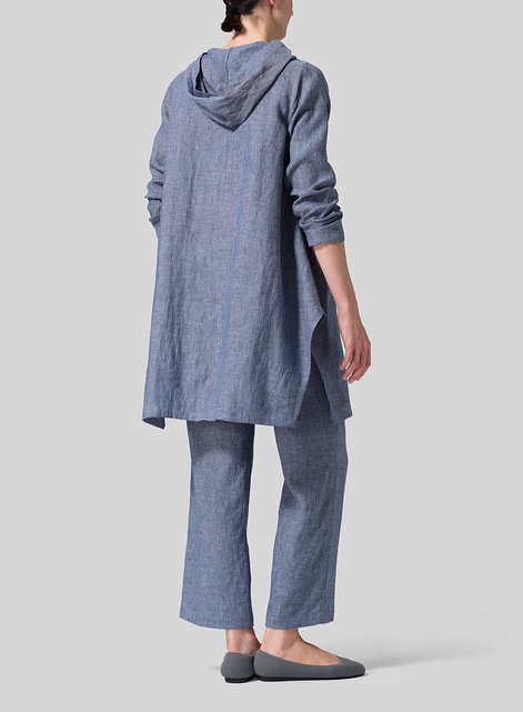 Linen Hooded Shirt