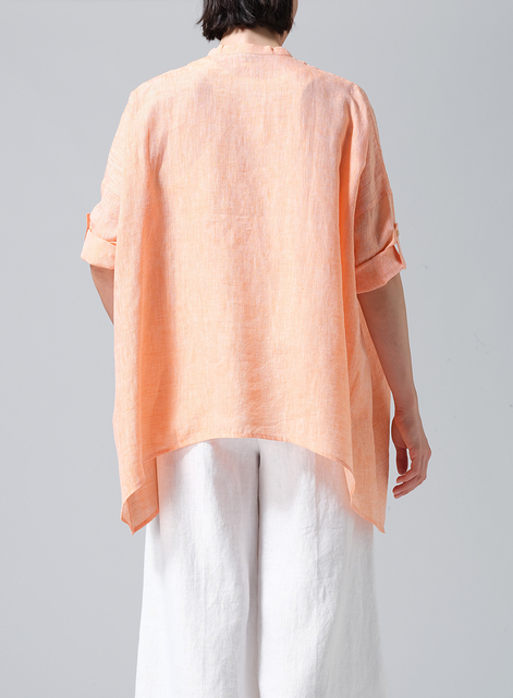 Linen Loose Deep V-neck Overtop