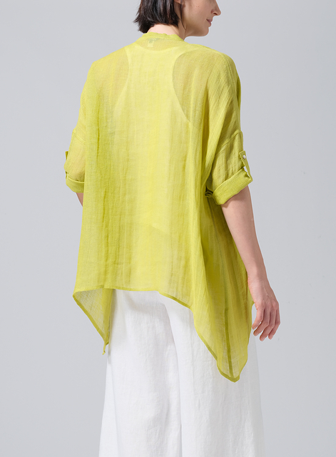 Linen Loose Delicate Deep V-neck Overtop