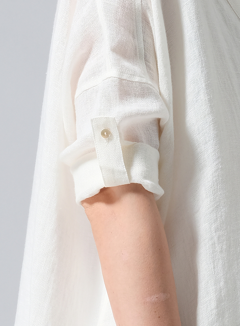 Linen Loose Delicate Deep V-neck Overtop