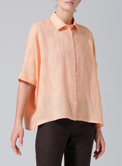 Linen Boxy Sleeves Shirt