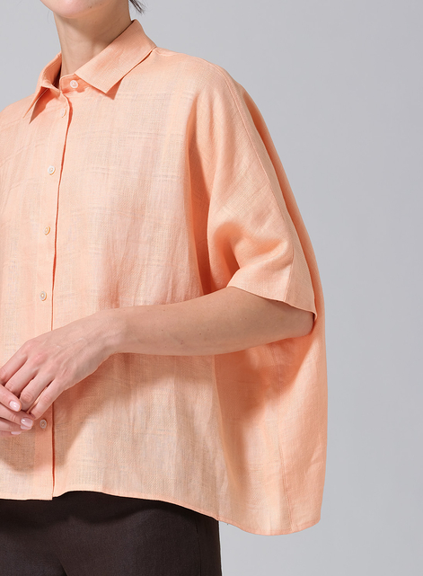 Linen Boxy Sleeves Shirt