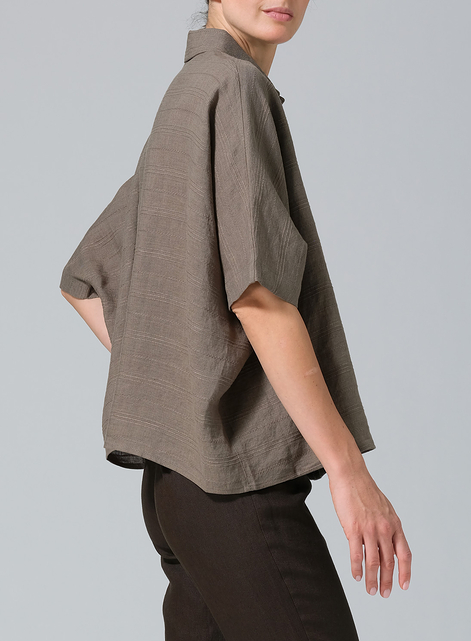 Linen Boxy Sleeves Shirt
