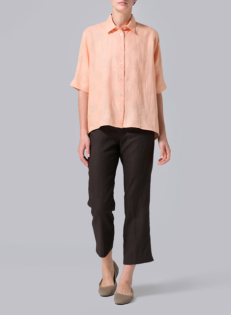 Linen Boxy Sleeves Shirt