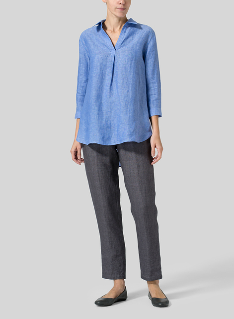 Linen Classic Collar Shirt