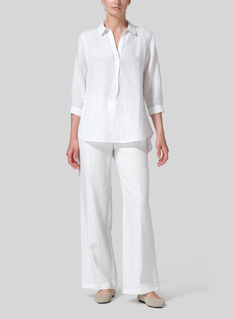 Linen Classic Collar Shirt