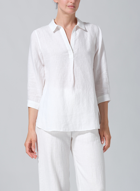 Linen Classic Collar Shirt