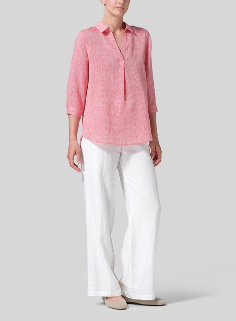 Linen Classic Collar Shirt