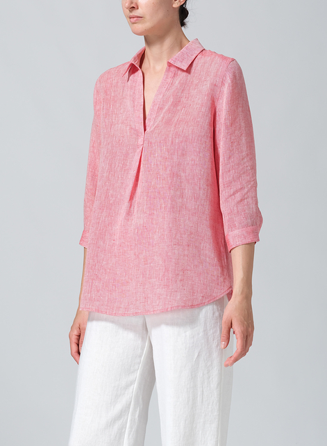 Linen Classic Collar Shirt