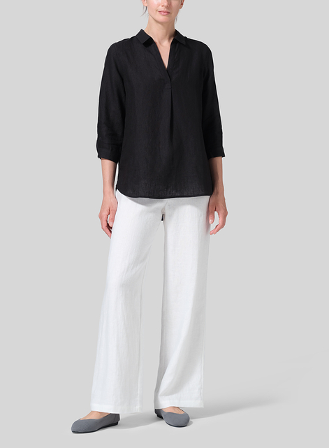 Linen Classic Collar Shirt