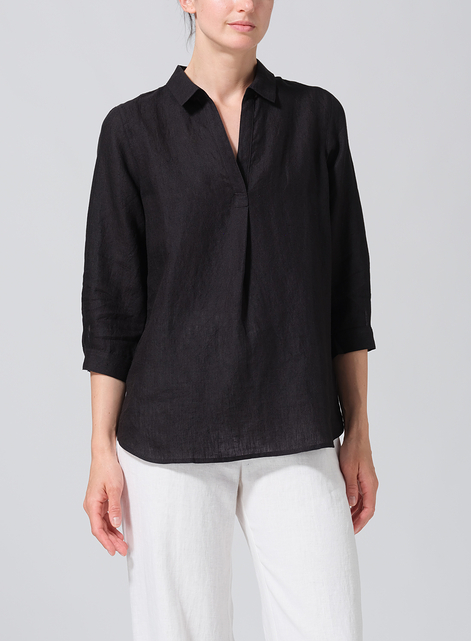 Linen Classic Collar Shirt
