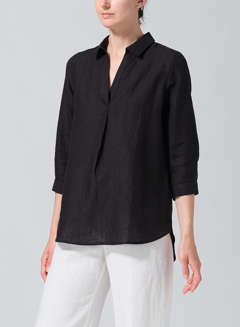 Linen Classic Collar Shirt