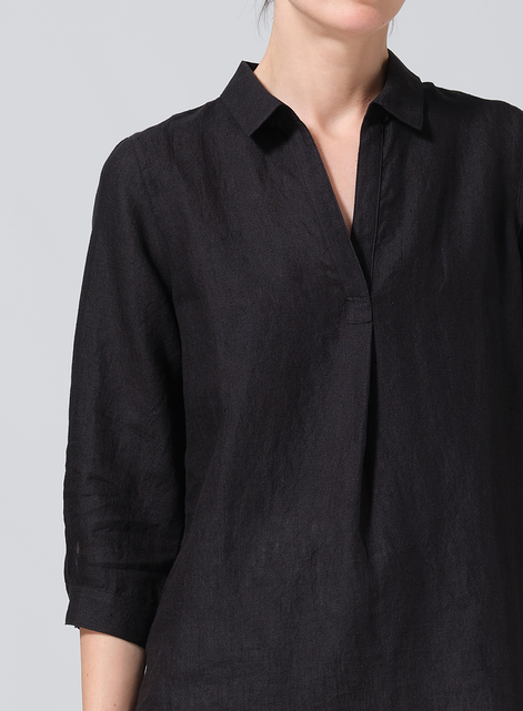 Linen Classic Collar Shirt
