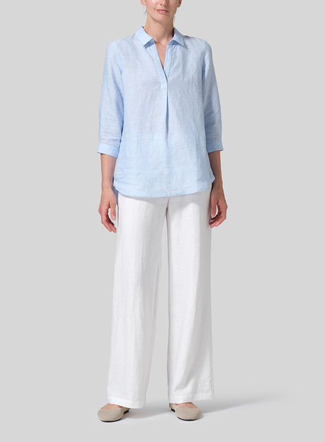 Linen Classic Collar Shirt