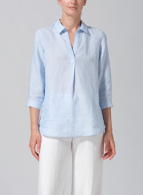 Linen Classic Collar Shirt