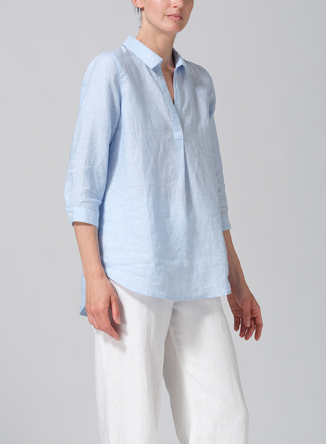 Linen Classic Collar Shirt