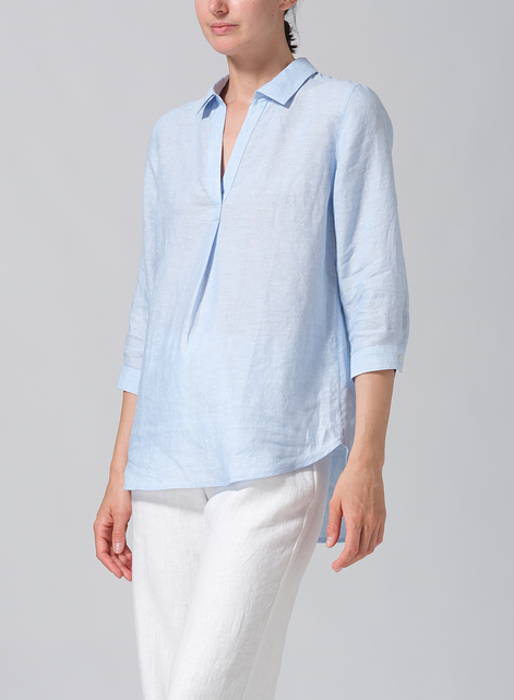 Linen Classic Collar Shirt